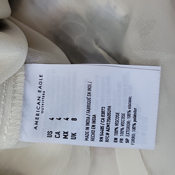 American Eagle Outfitters Cream Floral Wide Leg Jumpsuit - Picture 14 of 16